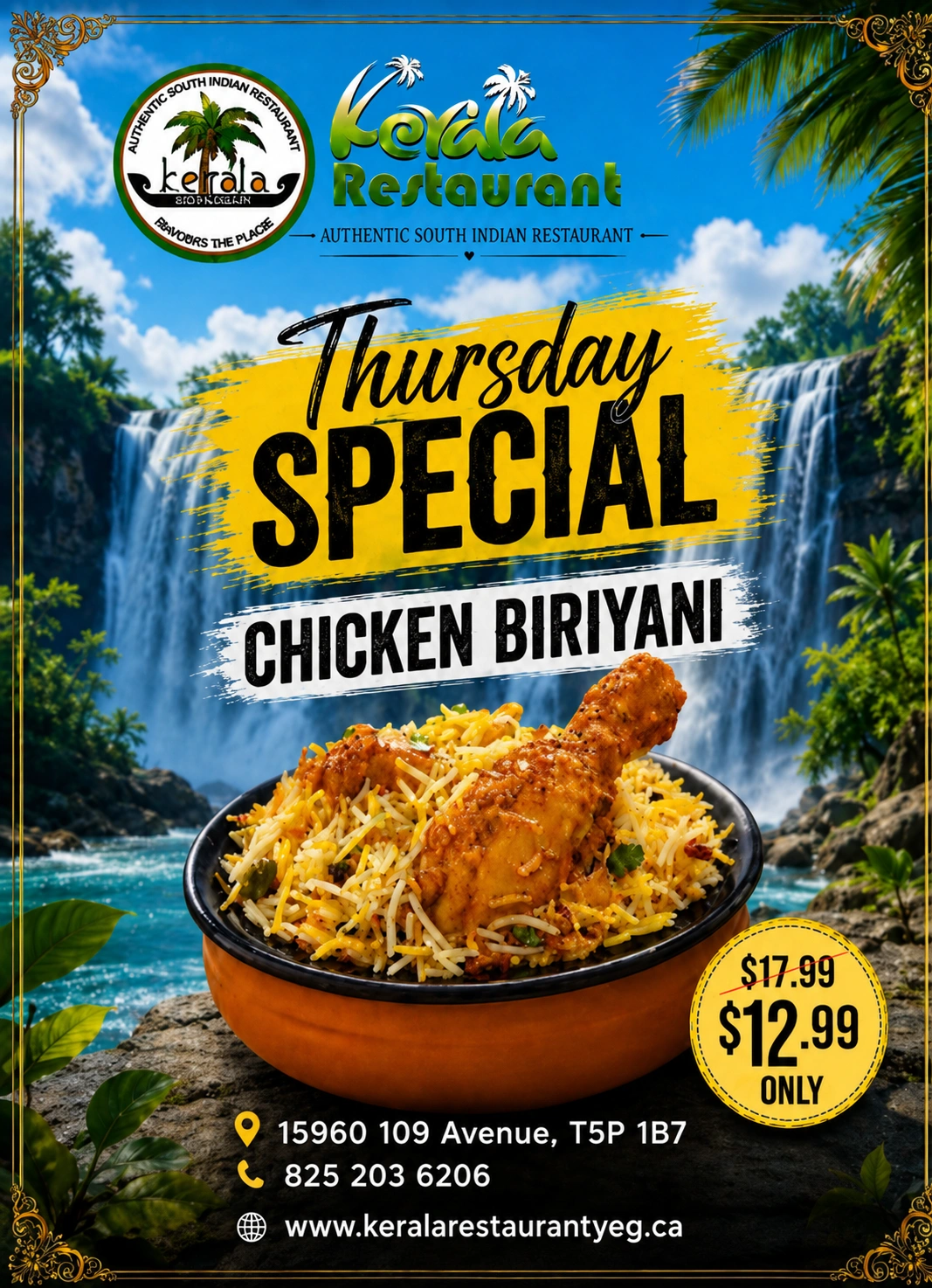 Kerala Restaurant Edmonton special offer - dine-in, takeout, delivery & catering